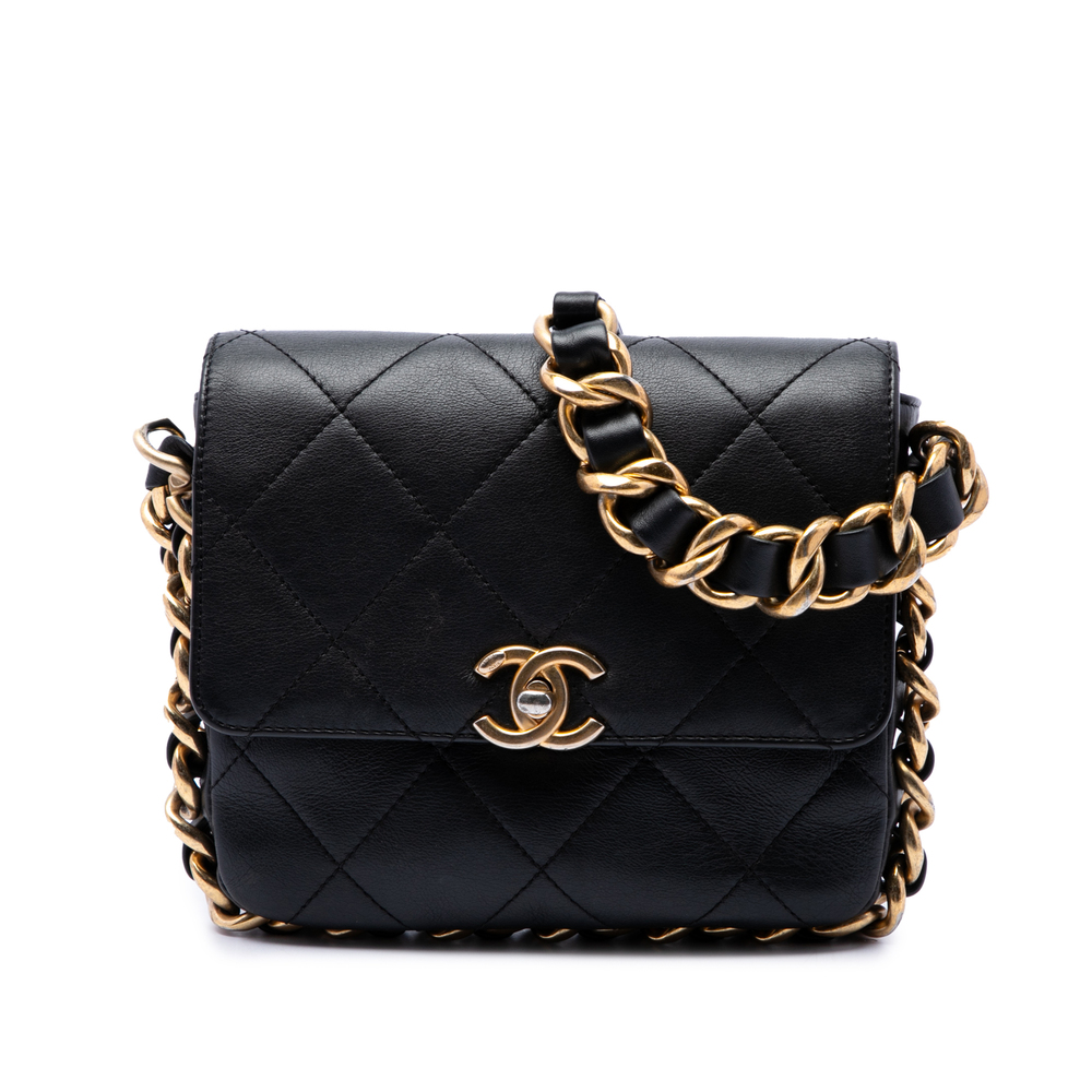 Pre-Loved Chanel Small Quilted Calfskin Framing Chain Flap
